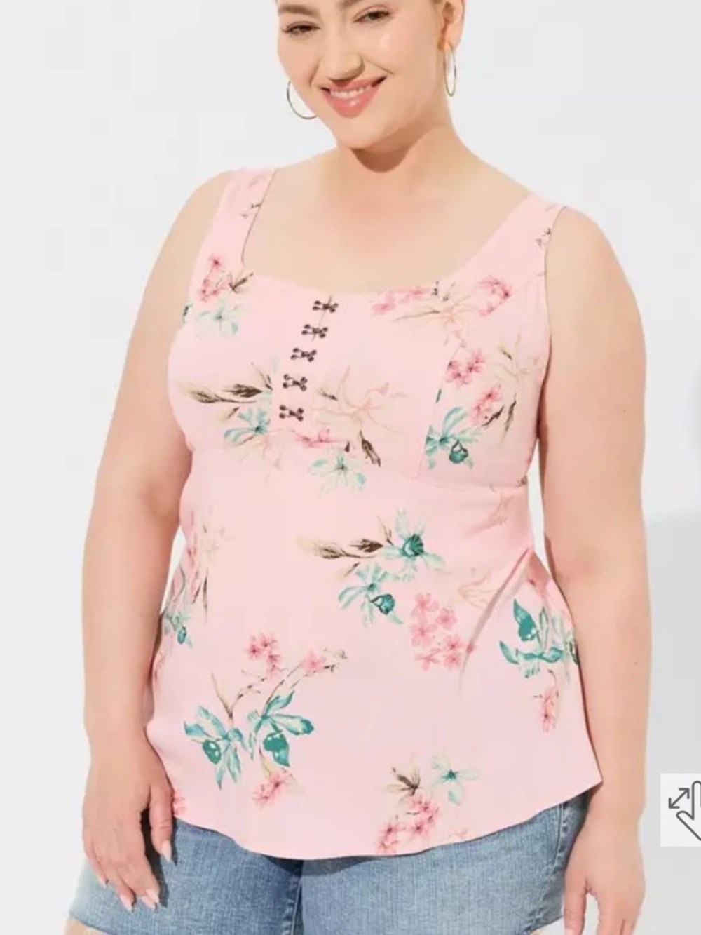 Torrid Tropical Orchid Print Tank 2X NWT